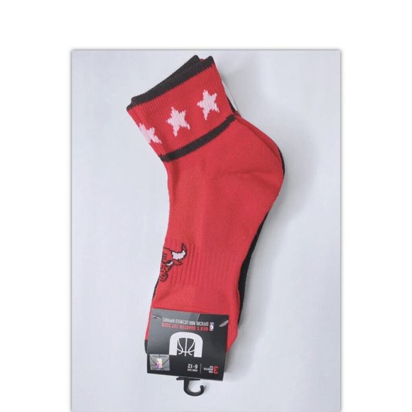 The Bulls Socks Chicago Bulls Official NBA Clothing Stars Bull Logo‎ 3 Pair - Picture 1 of 5